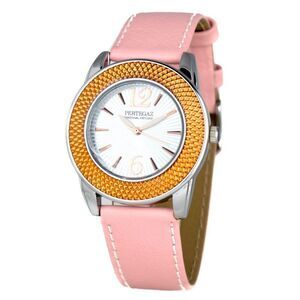 PERTEGAZ Leather Dress Watch Women Multicolor Watches